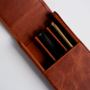 Eng Leather Co. - 3 Pen Hard Case Light Brown - Papier Plume