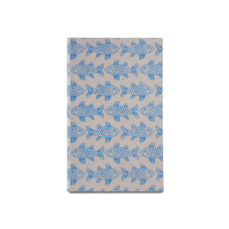 Giftsland fish-themed journal with a colorful fish illustration on the cover, ideal for writing and note-taking.