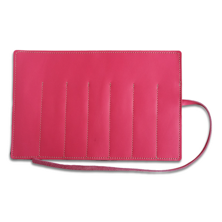 San Lorenzo - Leather Pen Roll - Coral - Papier Plume
