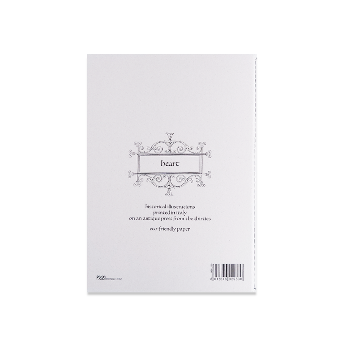 Rossi - Journals - Soft cover - Stitched - Heart - A5 - Papier Plume