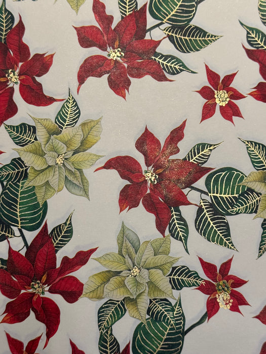 Rossi - Wrapping Paper -Poinsettia