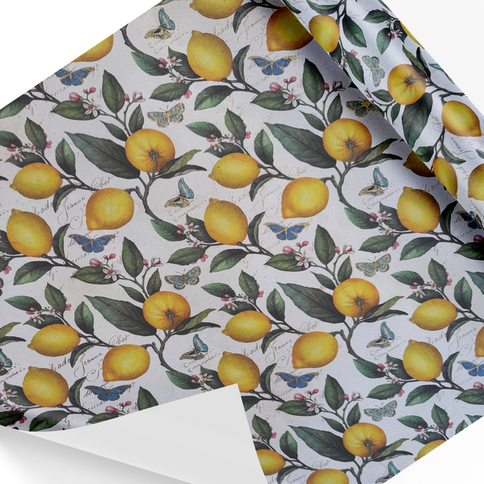 Rossi - Wrapping Paper - Lemons and Butterflies