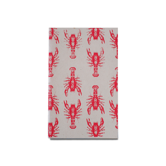 Giftsland lobster-themed journal with a detailed lobster illustration on the cover, perfect for writing and note-taking.