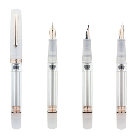 Nahvalur Original PLUS Lovina graphite and Matira quartz fountain pen with sleek design and detailed craftsmanship.