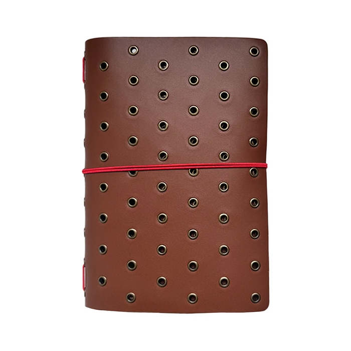 Imperfect Concepts - #29 - Niko - Chocolate with Bronze Grommets - B6 Trifold Folio