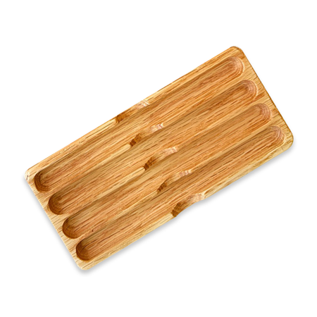 Eng. Leather - Wooden Pen Tray - Papier Plume