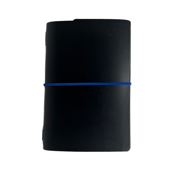 Imperfect Concepts - #38 - Ollie - Raven with Red Mini Grommets - B6 Trifold Folio