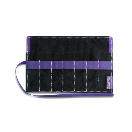 San Lorenzo - Leather Pen Roll - Royal Purple - Papier Plume