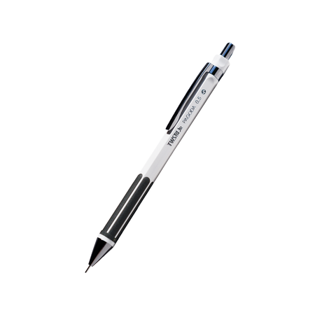 Twsbi Jr. Pagoda white mechanical pencil with 0.5mm lead, sleek design and smooth grip, displayed on a plain background.