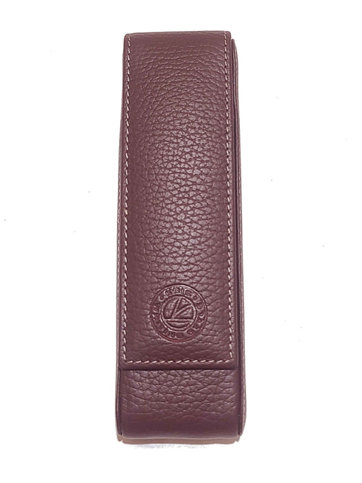 Eng Leather Co. - 2 Pen Hard Case Green Blurgundy