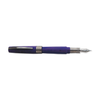 Visconti Mirage Mythos Persephone fountain pen with intricate design and gold accents, resting on a white surface.