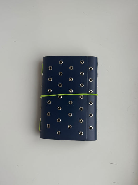 Imperfect Concepts - #16- Juniper - Deep Sea- Silver Grommets A6 Trifold Folio