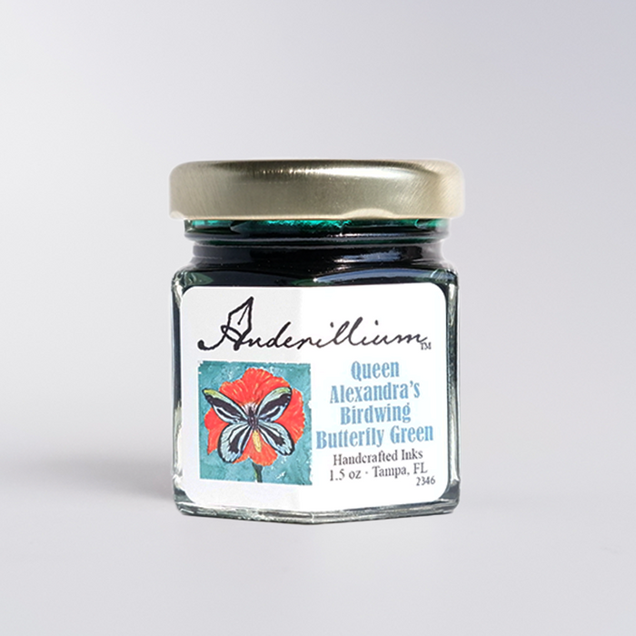 Anderillium - Queen Alexandra's Birdwing Butterfly Green - Fountain Pen Ink - Papier Plume
