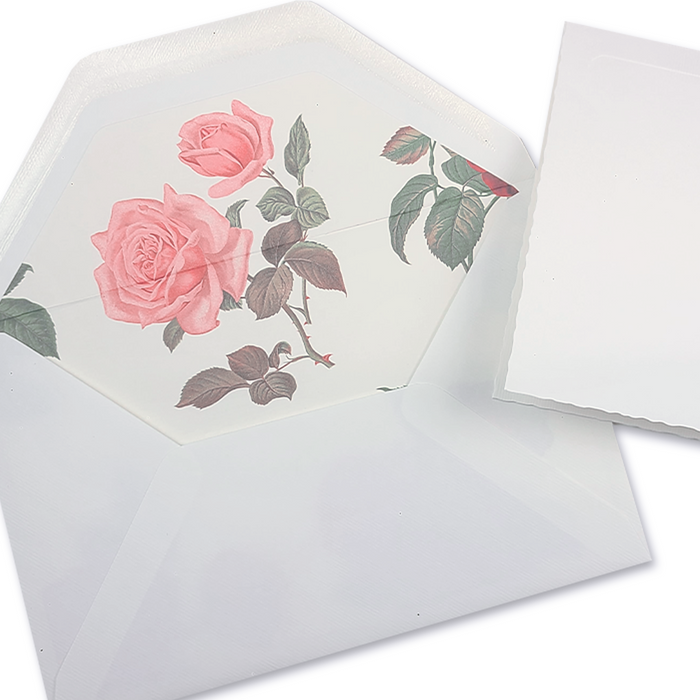 Rossi - Roses - Lined Envelopes - Papier Plume