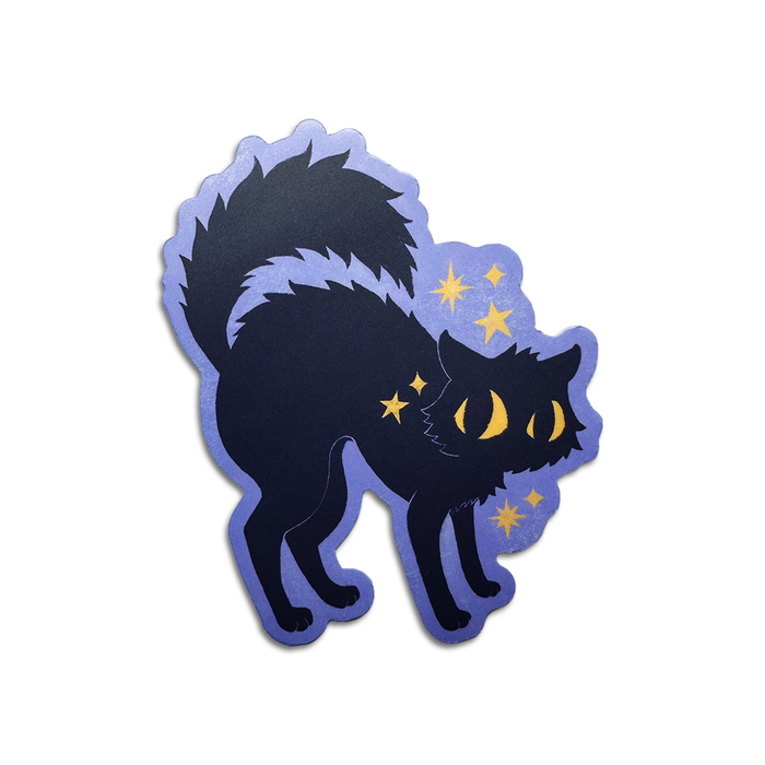 Scaredy Cat Black Kitty - Sticker