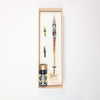 Bortoletti glass dipping pen set with 20 amber-colored pens, showcasing elegant and artistic writing tools.