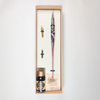 Bortoletti glass dipping pen set with 20 amethyst-colored pens for calligraphy and artistic writing.