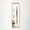 Set of 20 black Bortoletti glass dipping pens displayed together, ideal for calligraphy and artistic writing.