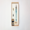 Bortoletti glass dipping pen set with 20 turquoise pens, elegant writing tools for calligraphy and artistic lettering.