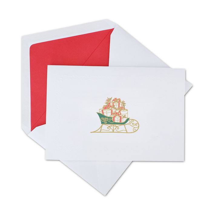 Christmas Cards - Sleigh - Papier Plume