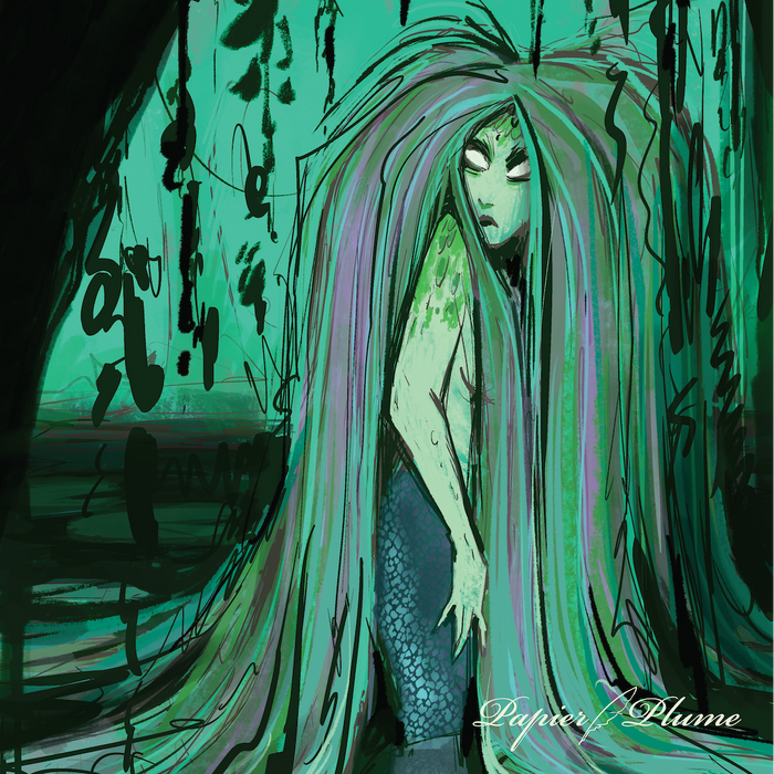 Papier Plume Swamp Mermaid sticker featuring a whimsical mermaid design inspired by swamp life