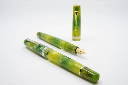 Armando Simoni Club - Studio Fountain Pen - Green Grasshopper Silver Trim - Papier Plume