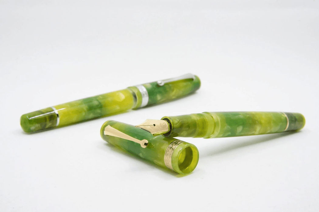 Armando Simoni Club - Studio Fountain Pen - Green Grasshopper Silver Trim - Papier Plume