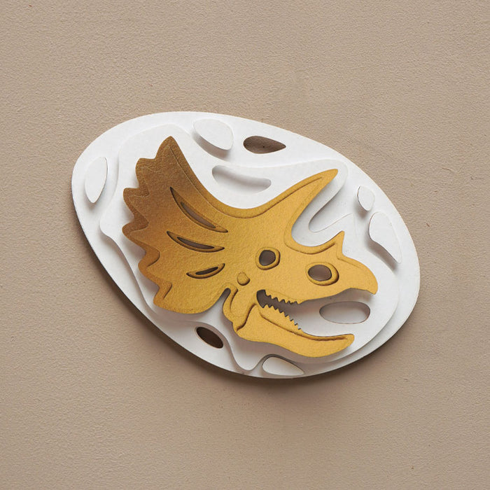Paper Fossil Art - Triceratops