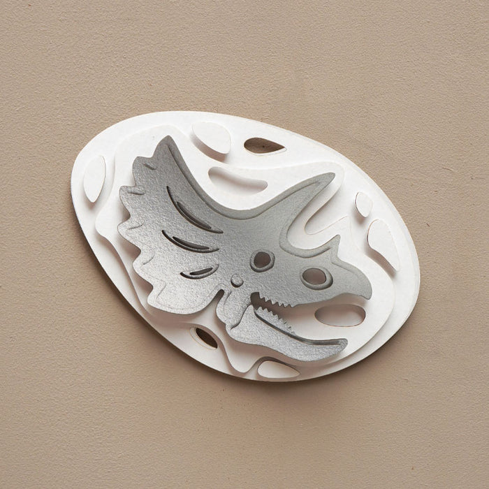 Paper Fossil Art - Triceratops