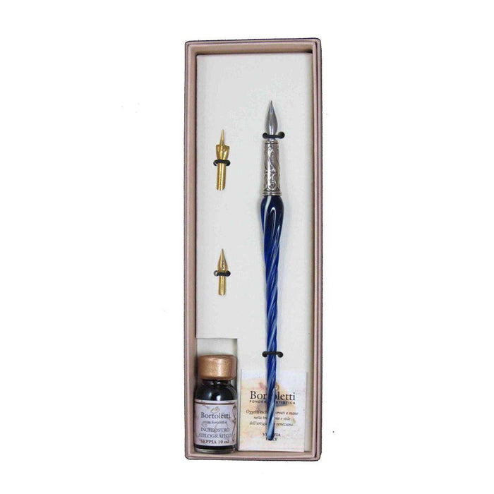 Bortoletti Entwined Murano Glass Dipping Pen Set - Papier Plume