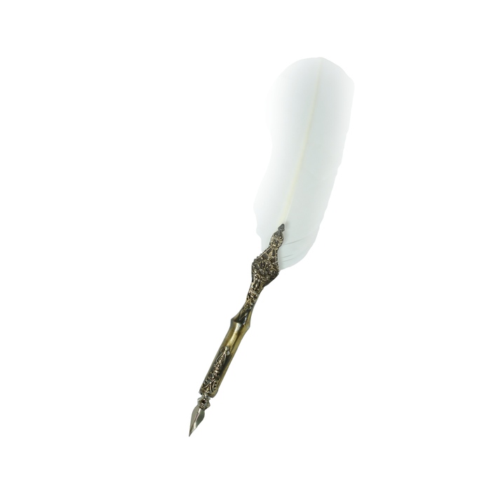 Le Potier D'Etain - Feather Ink Quills - Bronze Filgree