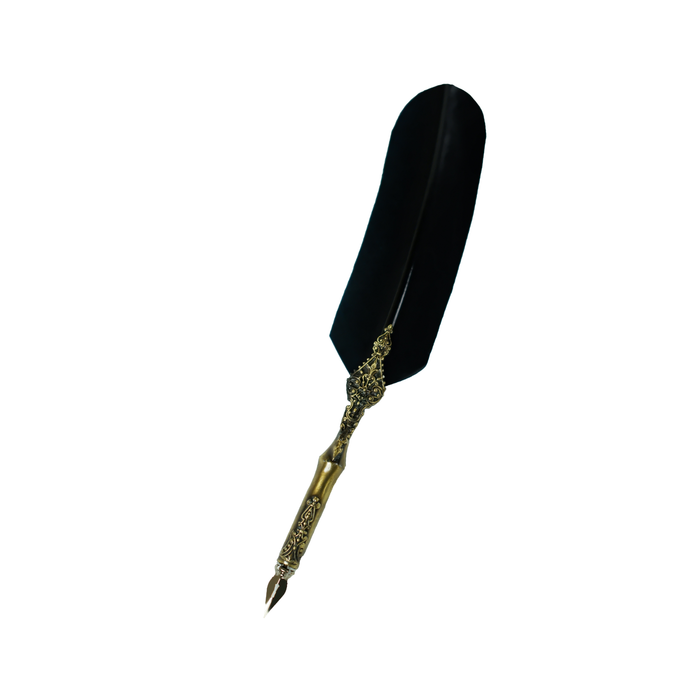 Le Potier D'Etain - Feather Ink Quills - Bronze Filgree