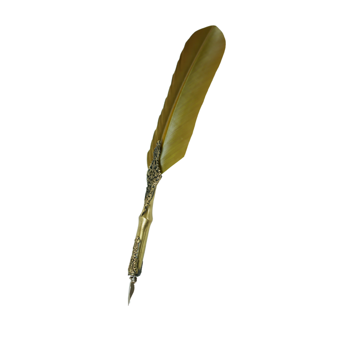 Le Potier D'Etain - Feather Ink Quills - Bronze Filgree