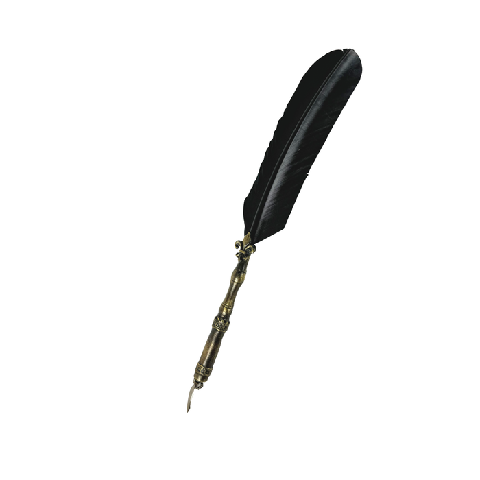 Le Potier D'Etain - Feather Ink Quills - Bronze Fleur De Lis