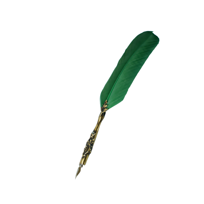 Le Potier D'Etain - Feather Ink Quills - Bronze Flower