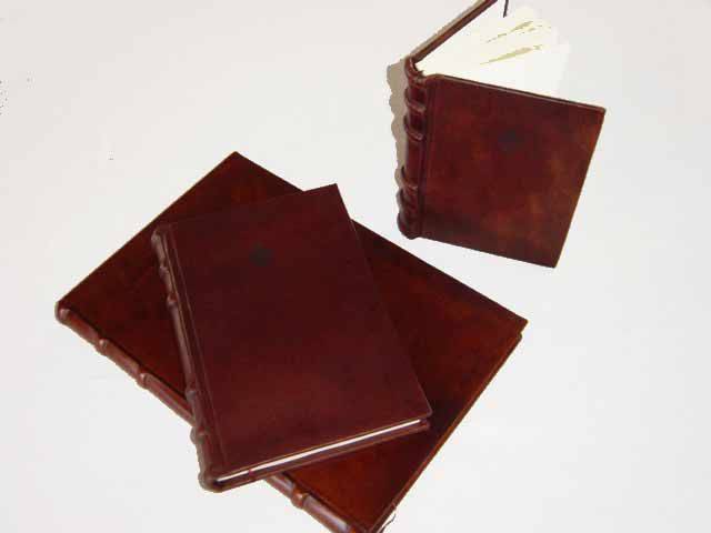 Hard Cover, Leather Bound Address Book - Old World Traditional Spine - Papier Plume