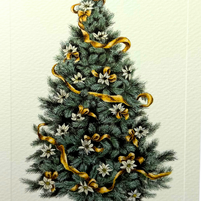 Christmas Cards - Christmas Tree Gold - Papier Plume