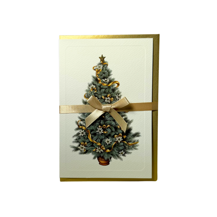 Christmas Cards - Christmas Tree Gold - Papier Plume