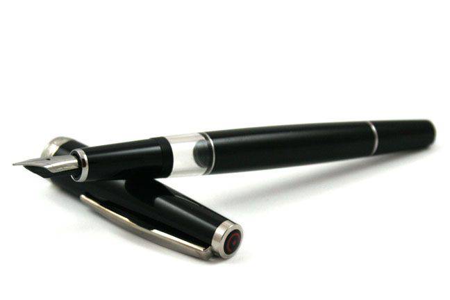 Cleo Skribent - Classic Palladium - Fountain Pen - Piston - Black - Papier Plume