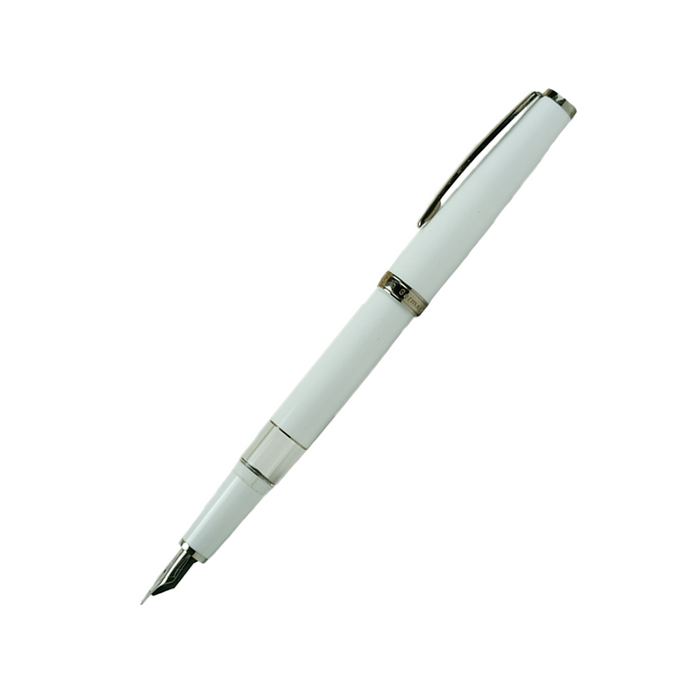 Cleo Skribent - Classic Palladium - Fountain Pen - Piston - White