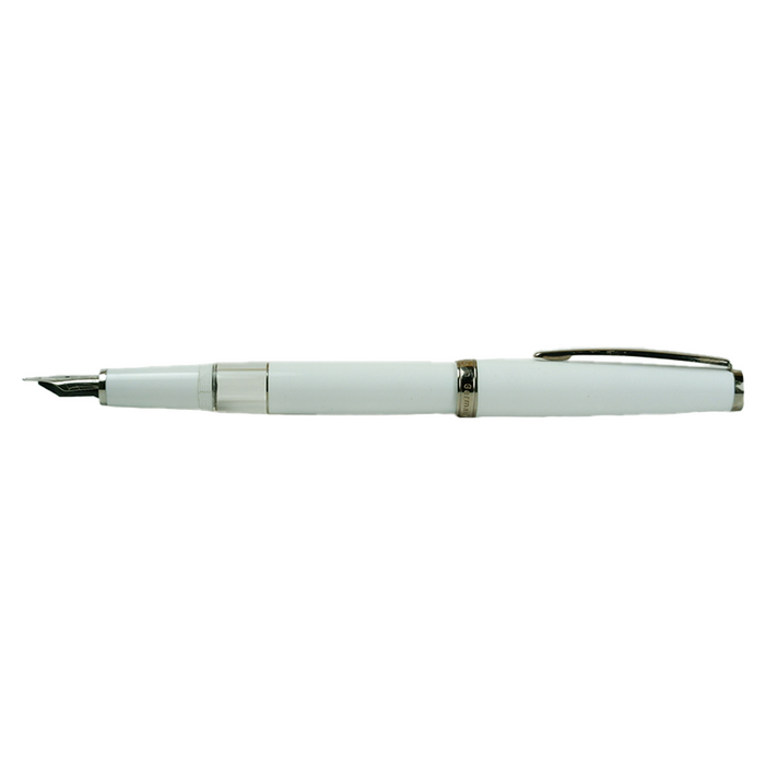 Cleo Skribent - Classic Palladium - Fountain Pen - Piston - White