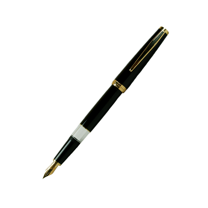 Cleo Skribent - Classic Gold - Fountain Pen - Piston - Schwarz