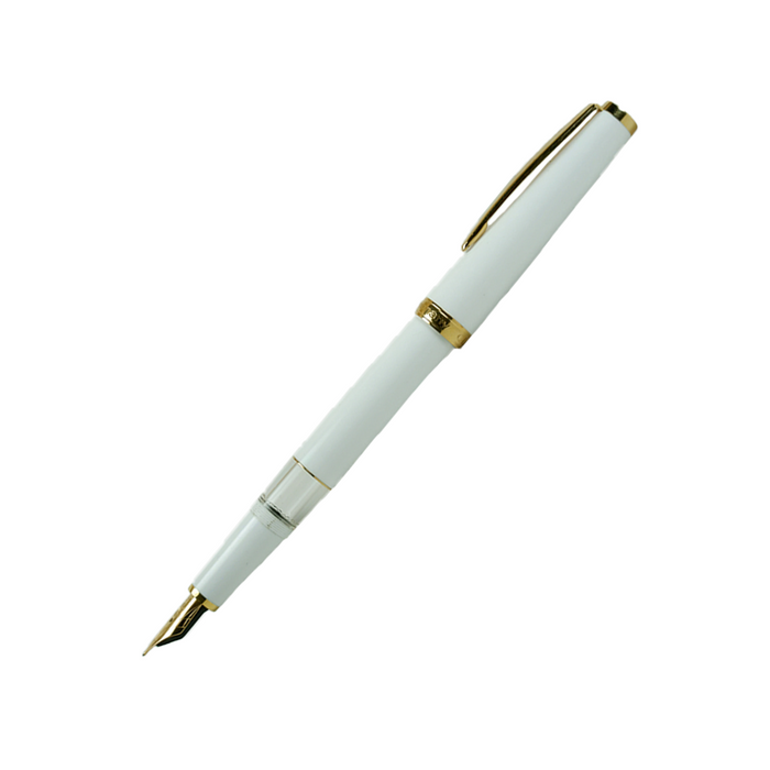 Cleo Skribent - Classic Gold - Fountain Pen - Piston - White