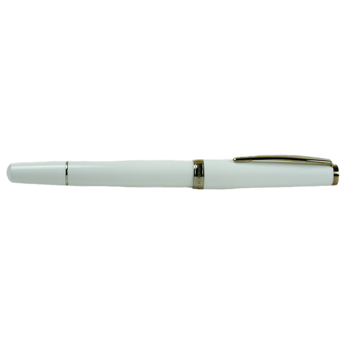 Cleo Skribent - Classic Gold Goldfeder - Fountain Pen - Piston - White