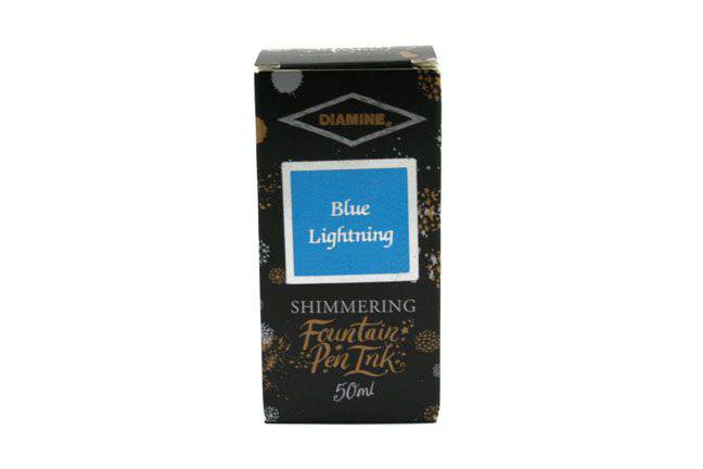 Diamine - Shimmertastic - Shimmering Fountain Pen Ink - Blue Lightning - Papier Plume