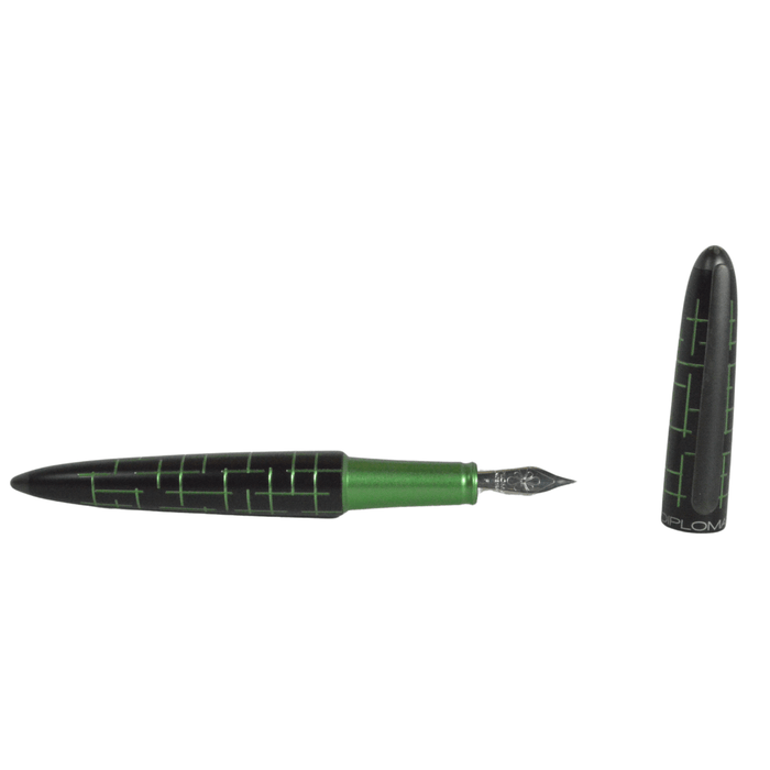 Diplomat - Elox Fountain Pen - Black/Green Matrix - Papier Plume