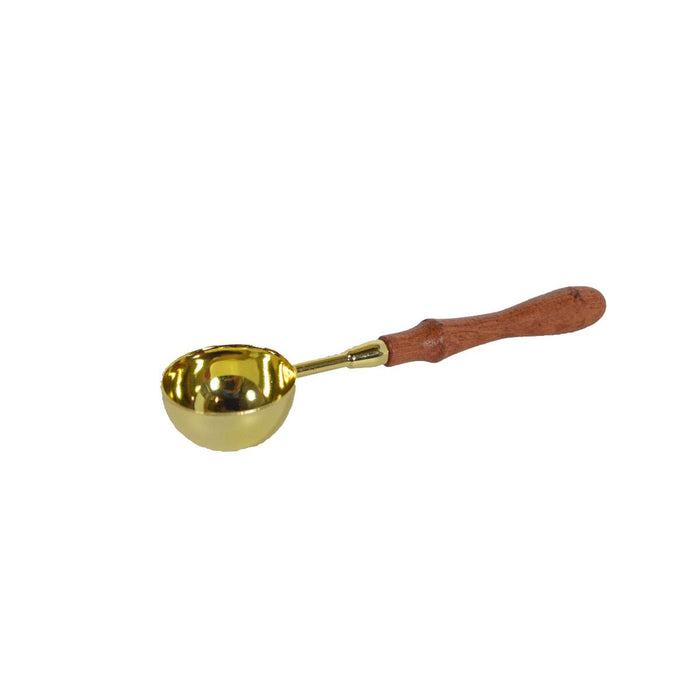 Small Melting Spoon - Brown Wooden Handle