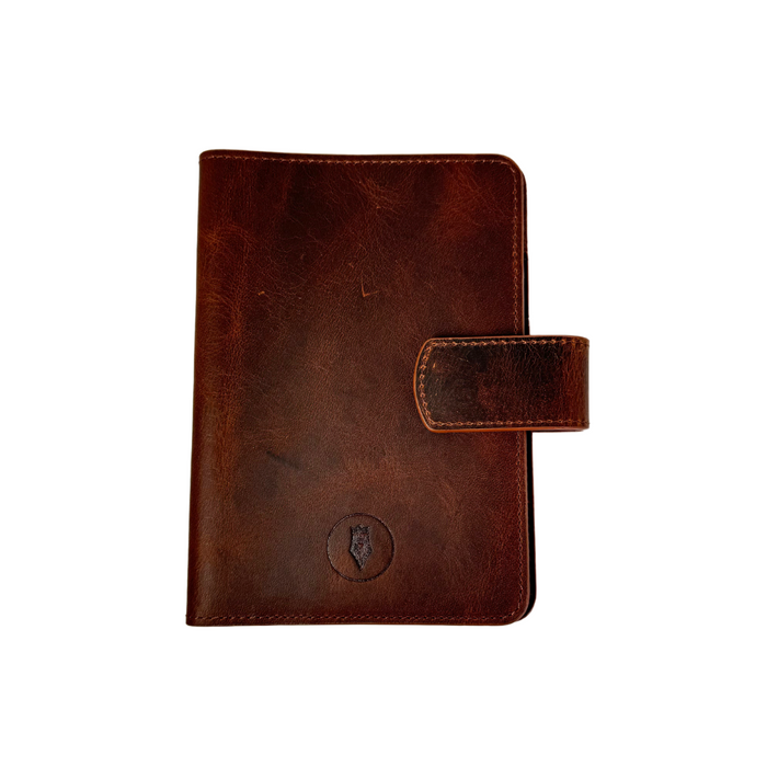 Eng Leather Co. - A6 Size - Leather Notebook Cover Dark Toscano