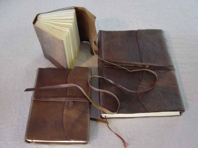 Softcover Leather Sketching Journal with Wraparound Strap - Papier Plume