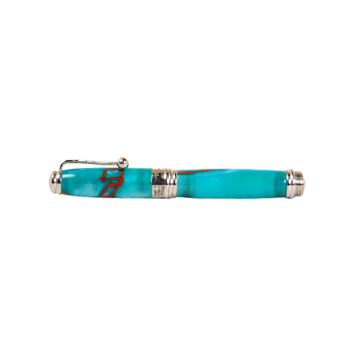 Jean-Pierre Lepine - Indigo Classic Murano - Turquoise with Red Filet - Fountain Pen